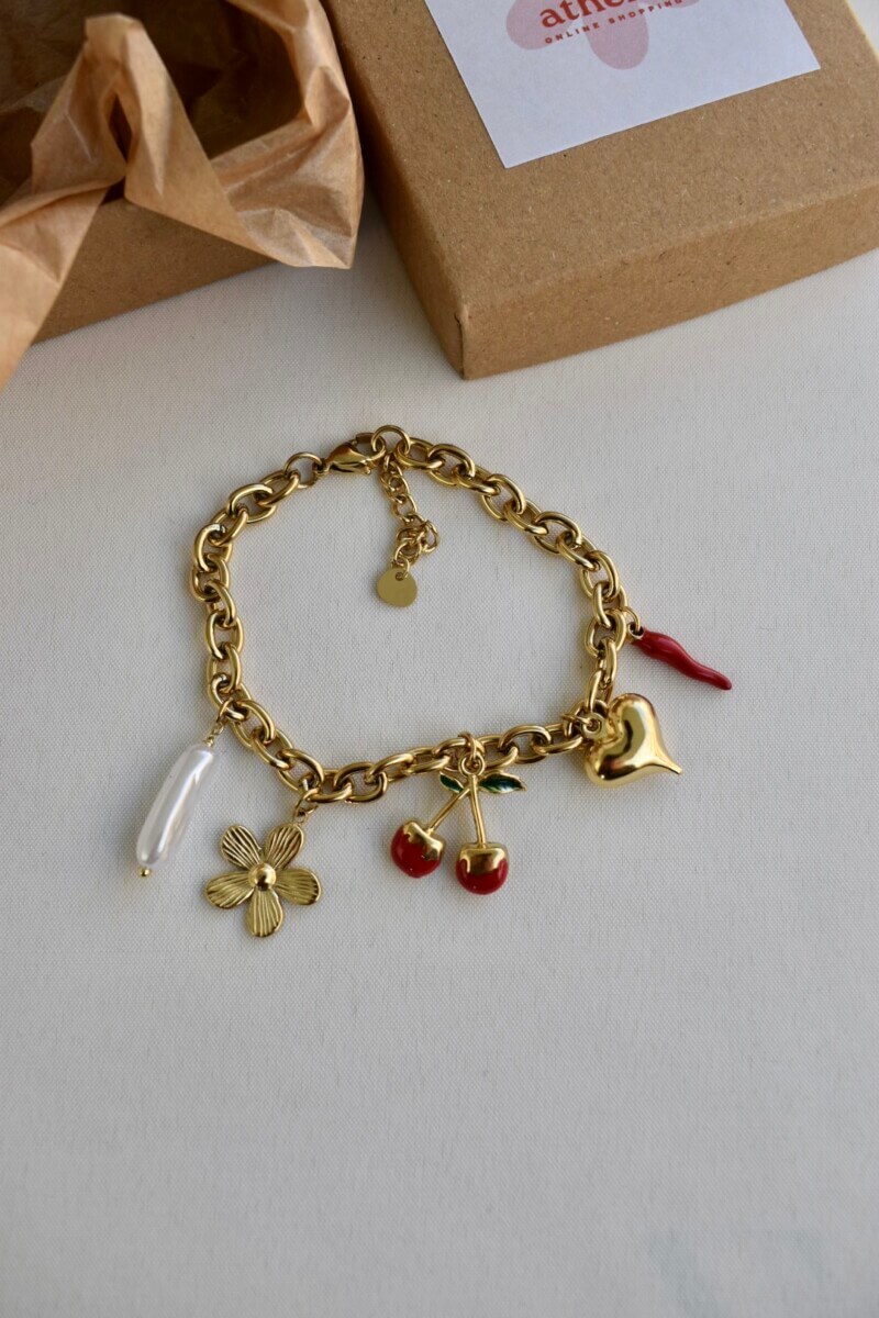 Βραχιόλι gold cherry